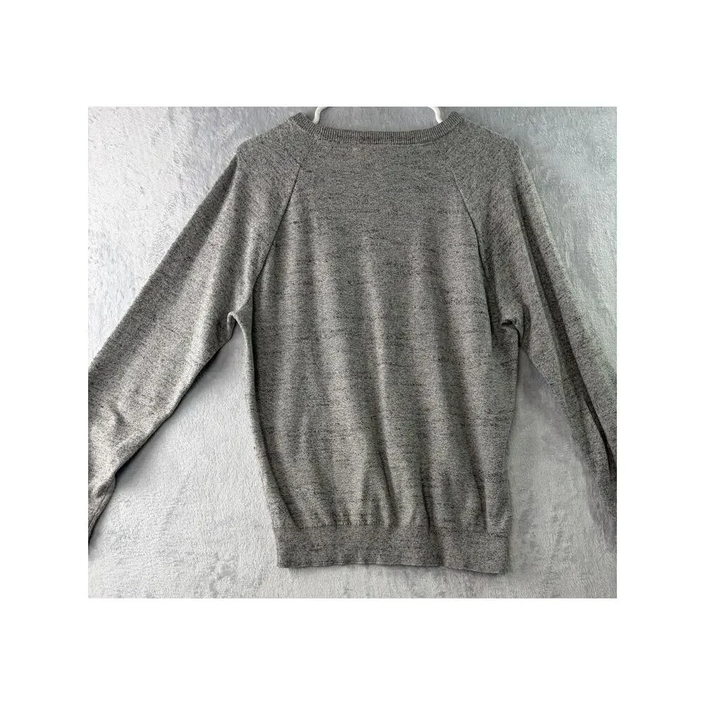 J.Crew Men’s Heather Gray Raglan Pullover Lightweight Sweater - Size Small